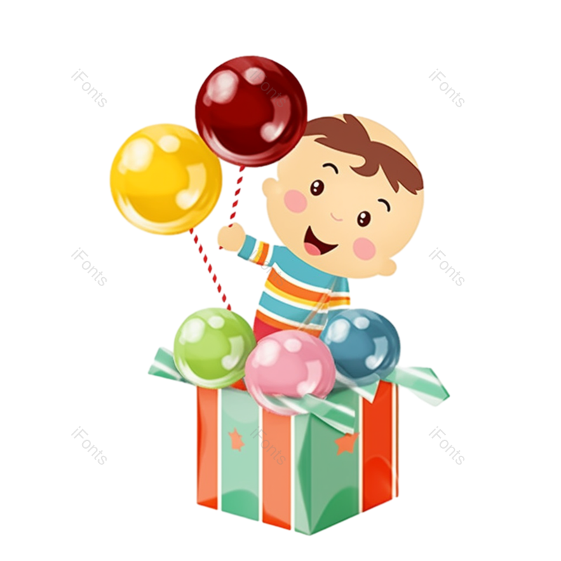 儿童节图片,卡通元素,礼盒PNG,儿童免抠素材